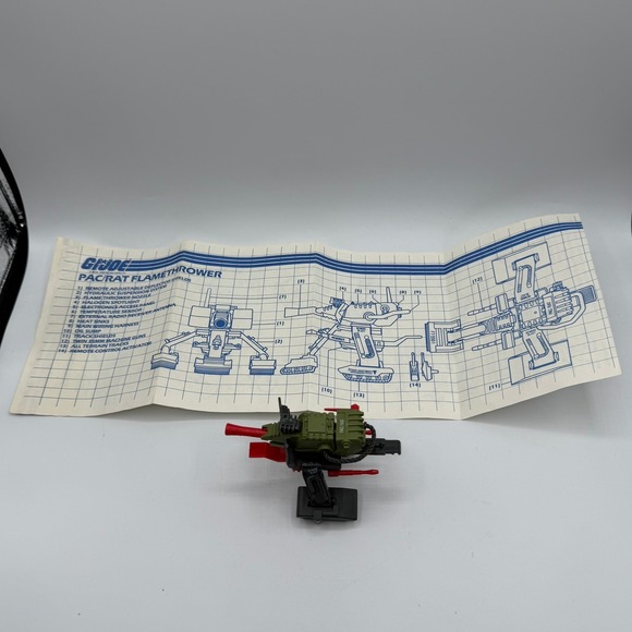 G.I. Joe Other - Vintage 1983 GI Joe PAC/RAT Flamethrower Vehicle Original Instructions Hasbro
